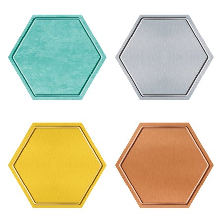 Trend Enterprises I Heart Metal™ Hexagons Classic Accents® Variety Pack, 36 Pieces, PK3 T10643